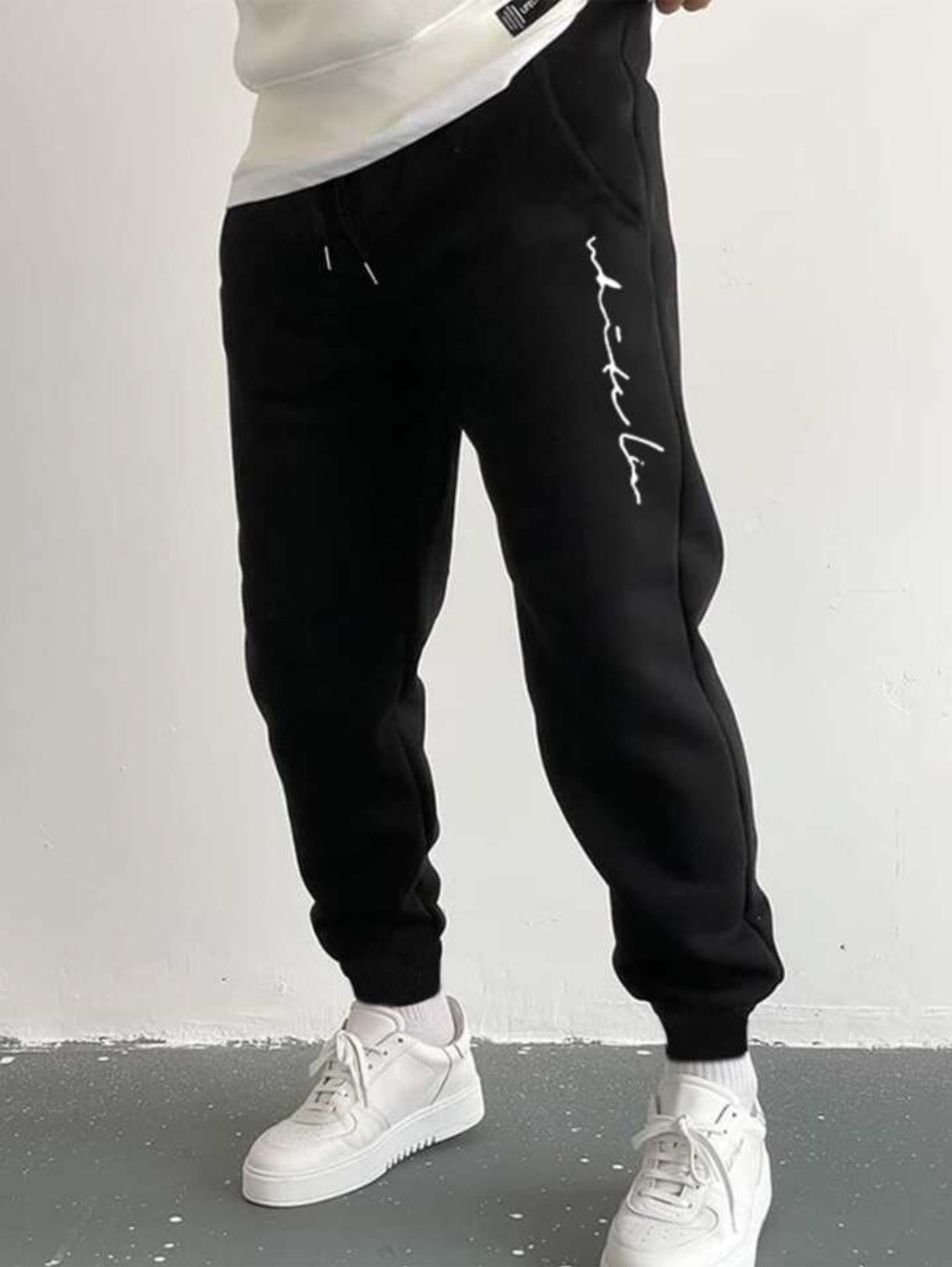 Mens Printed Jogger Pants by Tee Tall - TTMPJP14 - Black