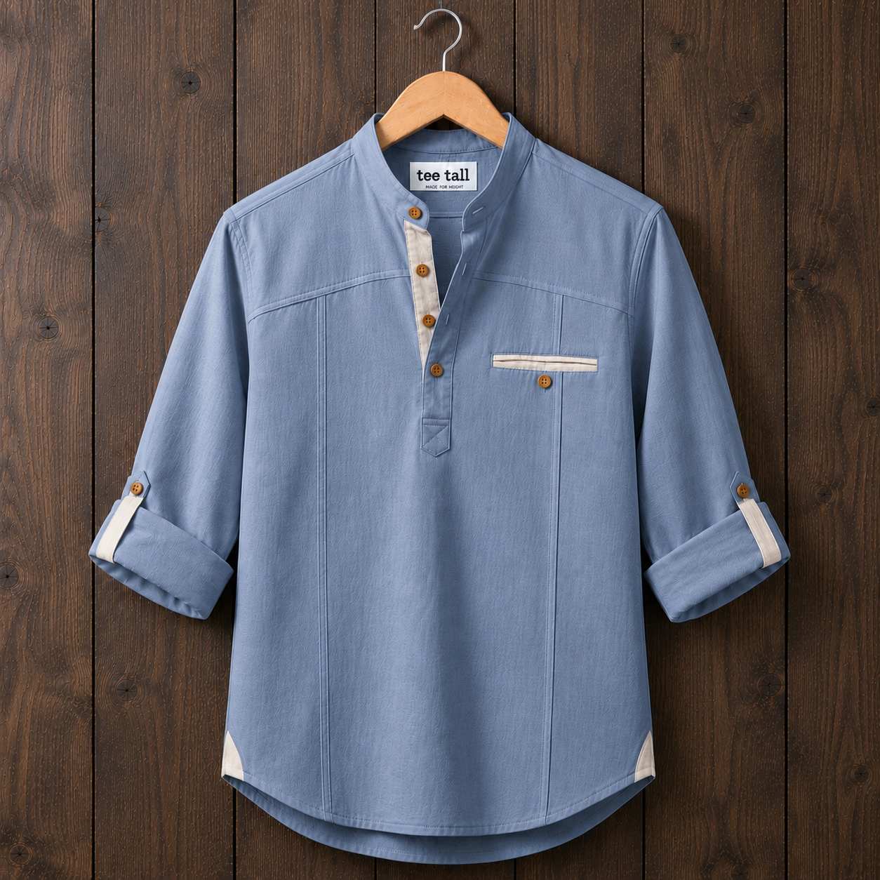 Mens Cotton Full Sleeve Shirt TTMSK122 - Light Blue