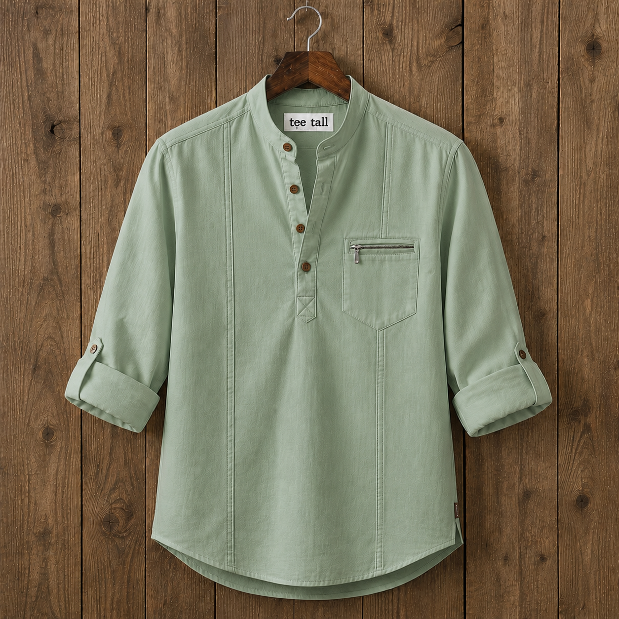 Mens Cotton Full Sleeve Shirt TTMSK116 - Green