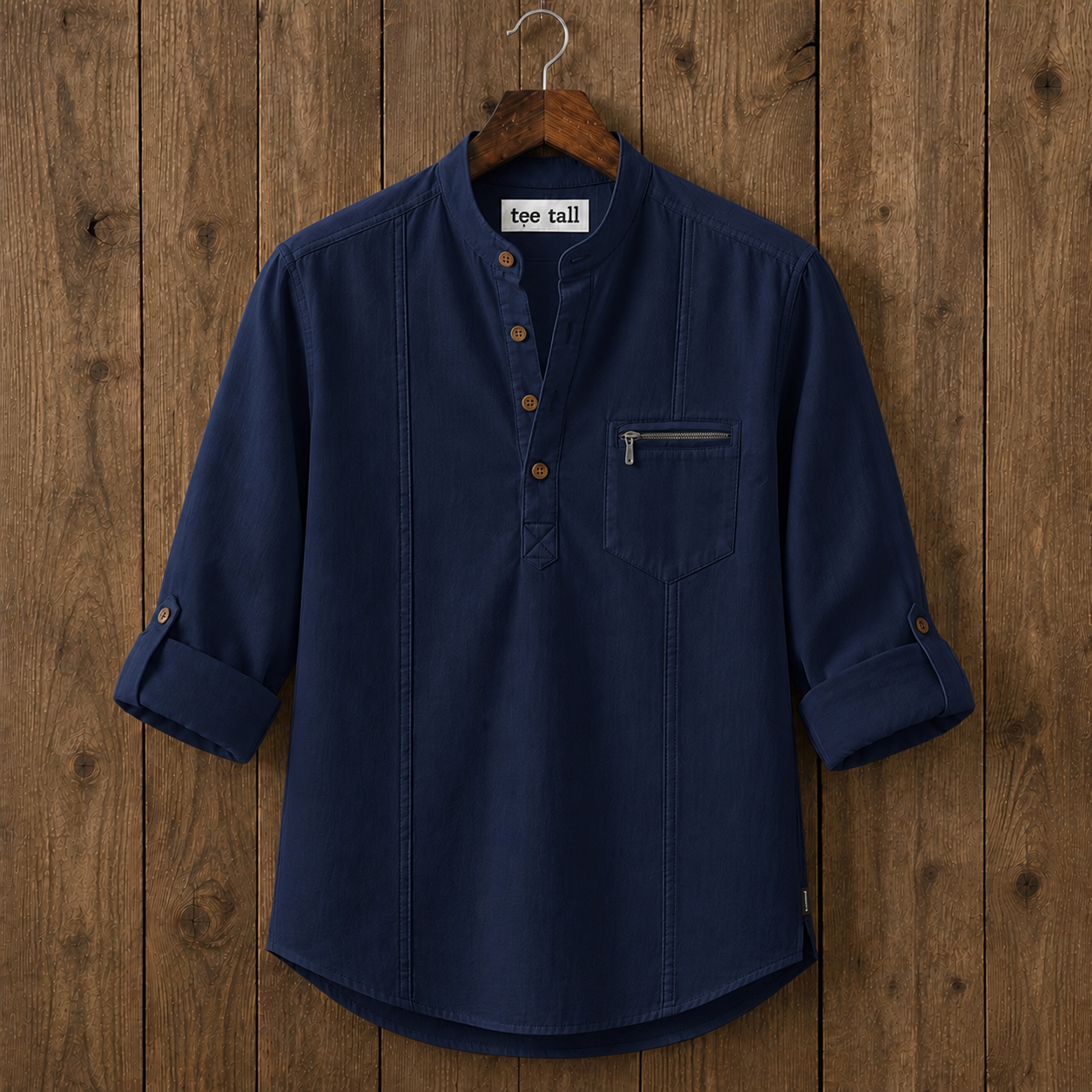 Mens Cotton Full Sleeve Shirt TTMSK132 - Navy Blue