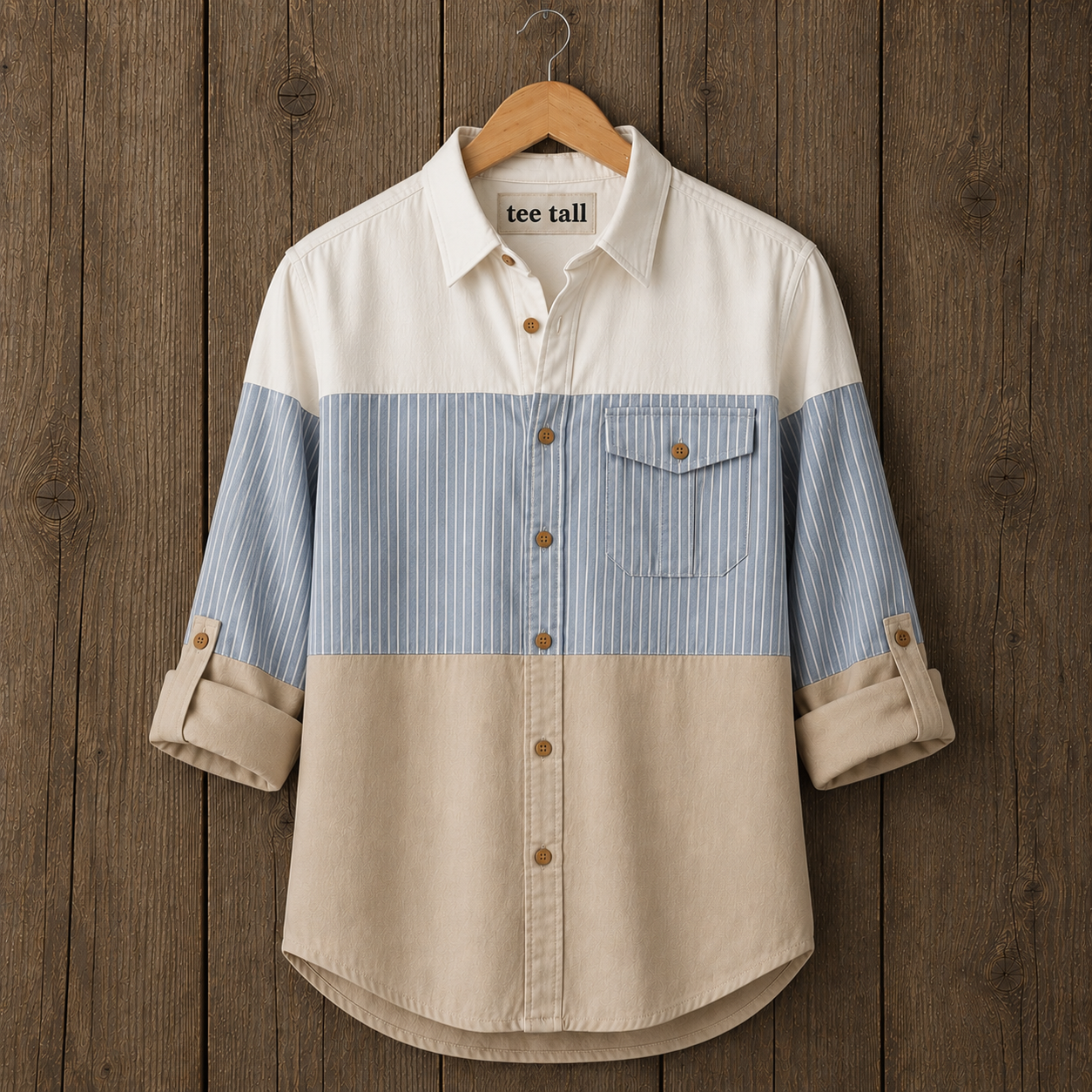 Mens Button Up Cotton Full Sleeve Shirt TTMBUS502 - Multi Color
