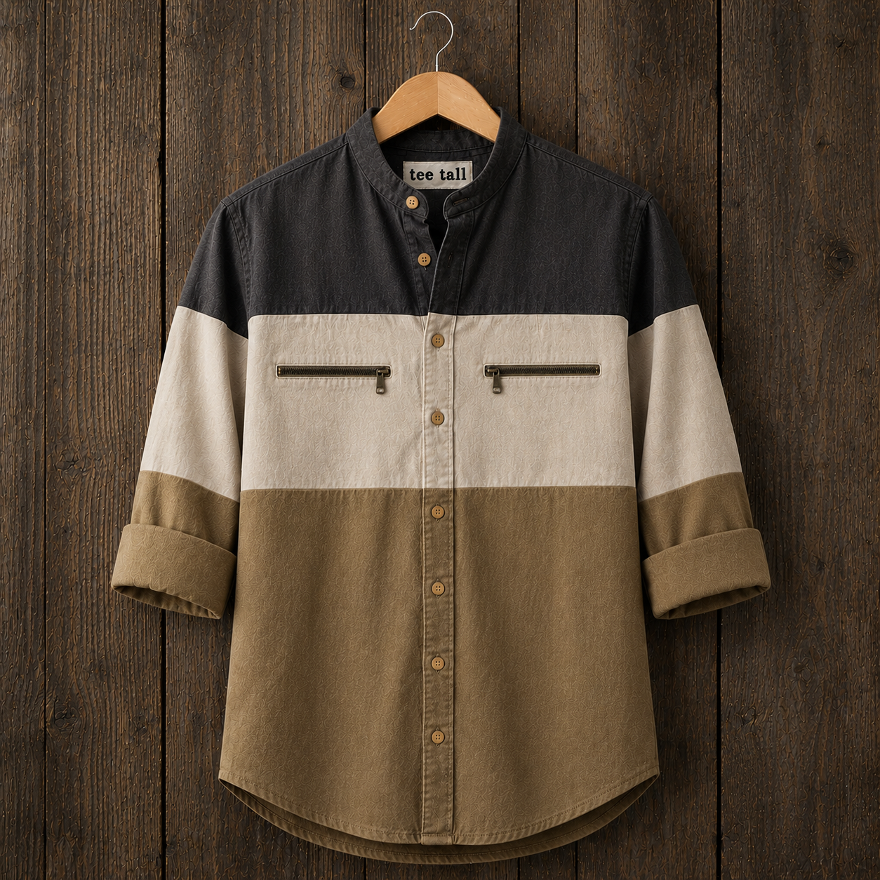 Mens Button Up Cotton Full Sleeve Shirt TTMBUS398 - Multi Color