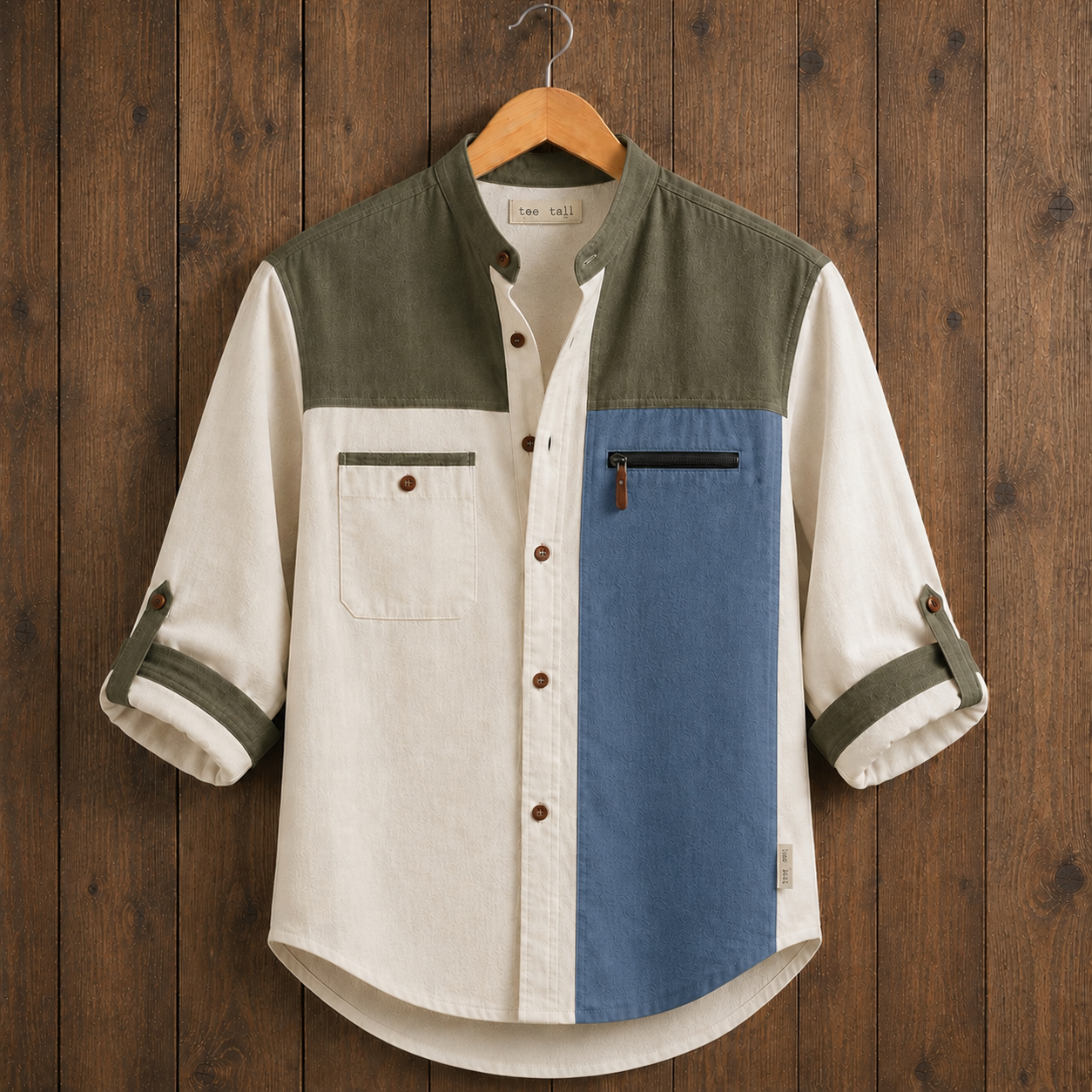 Mens Button Up Cotton Full Sleeve Shirt TTMBUS499 - Multi Color