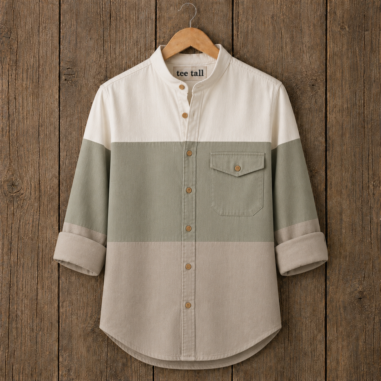 Mens Button Up Cotton Full Sleeve Shirt TTMBUS483 - Multi Color
