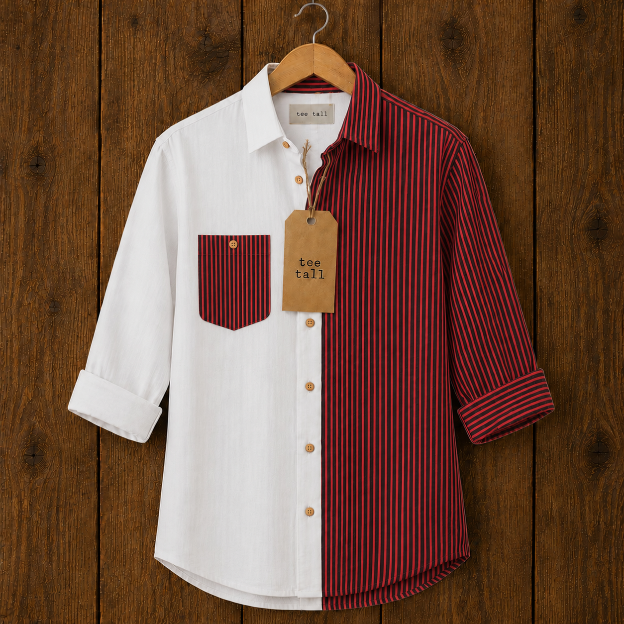 Mens Button Up Cotton Full Sleeve Shirt TTMBUS438 - Multi Color