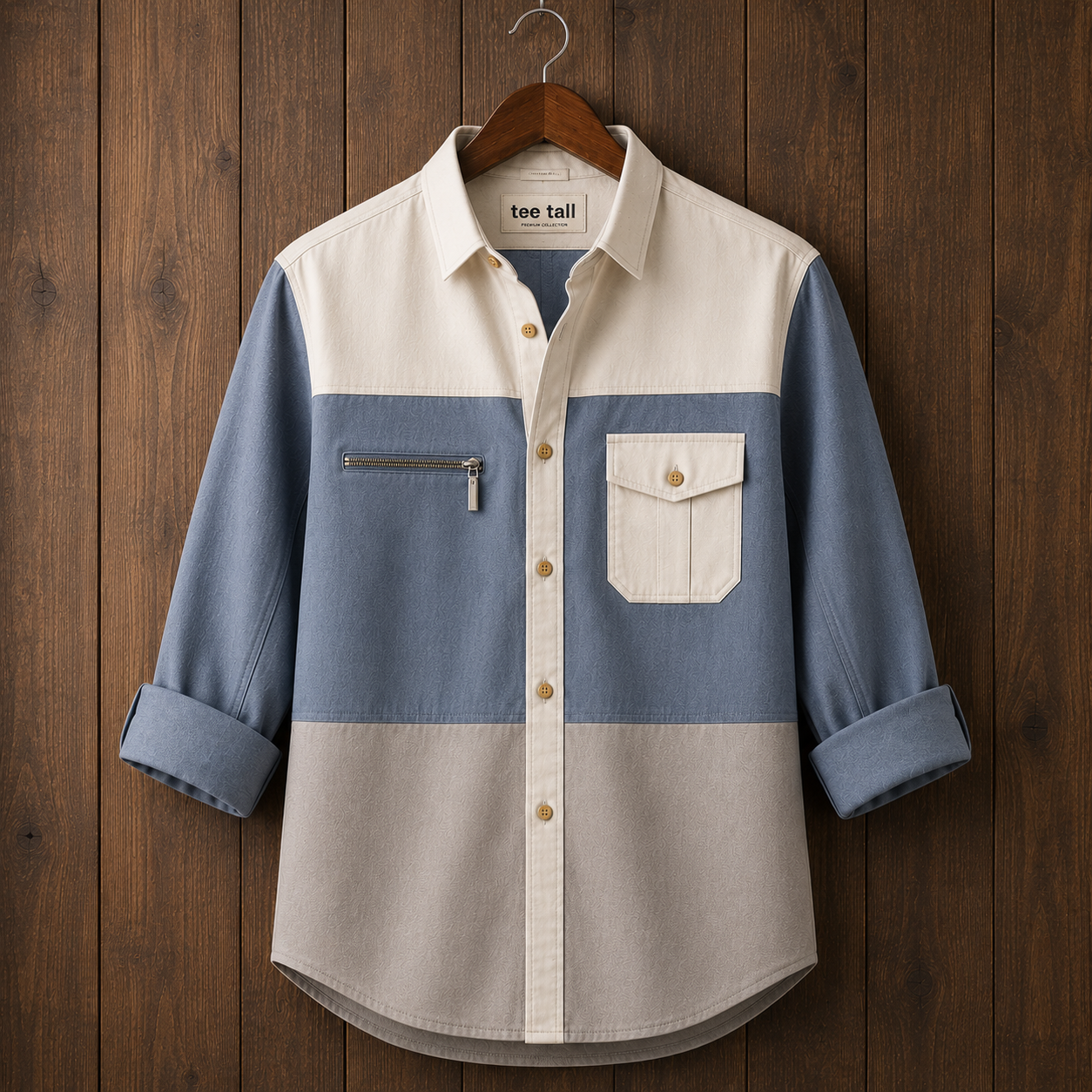Mens Button Up Cotton Full Sleeve Shirt TTMBUS511 - Multi Color