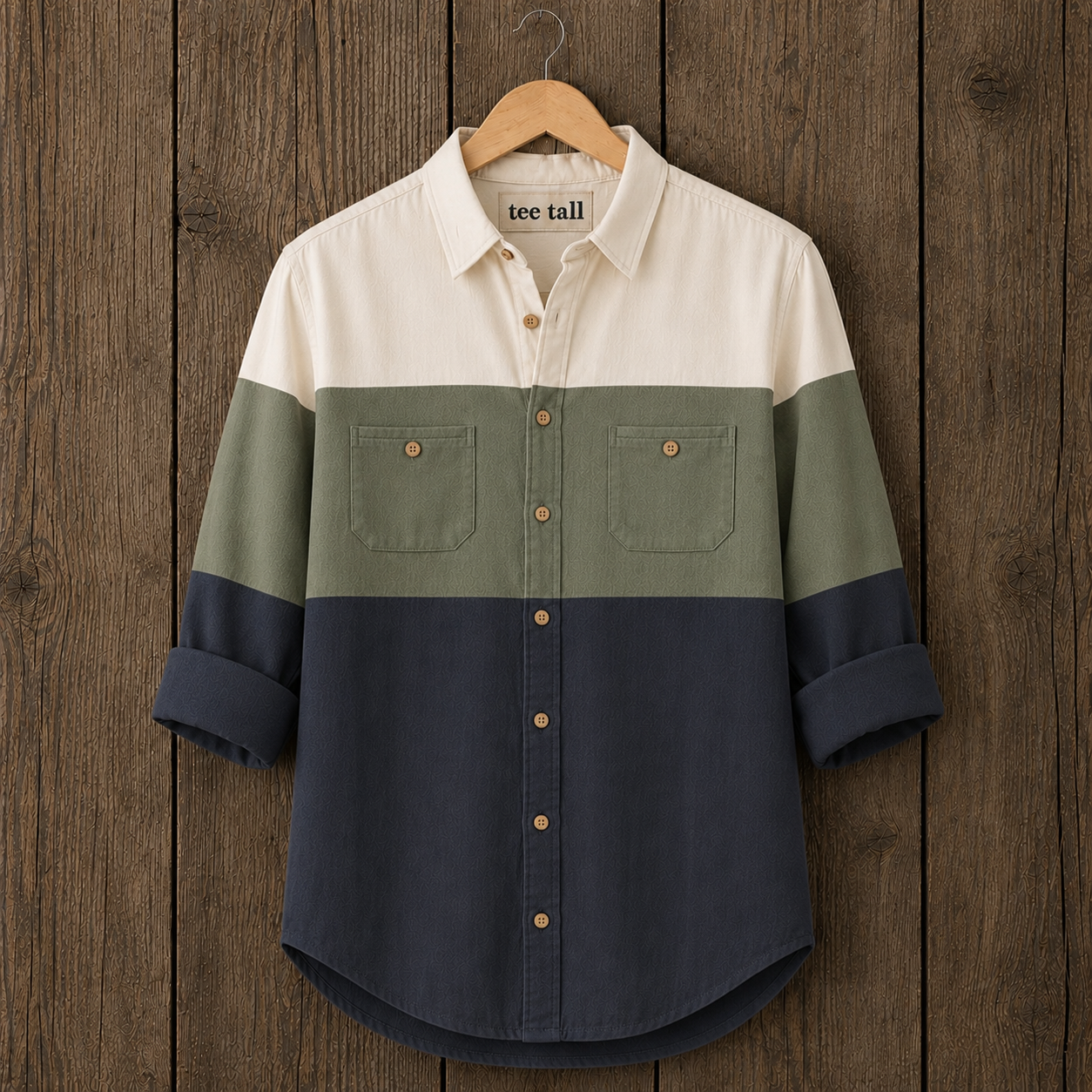 Mens Button Up Cotton Full Sleeve Shirt TTMBUS491 - Multi Color