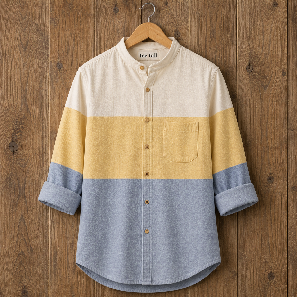 Mens Button Up Cotton Full Sleeve Shirt TTMBUS495 - Multi Color