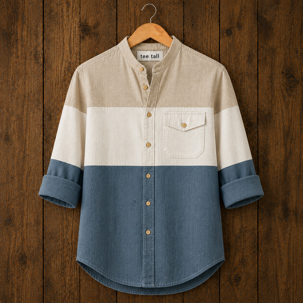 Mens Button Up Cotton Full Sleeve Shirt TTMBUS383 - Multi Color