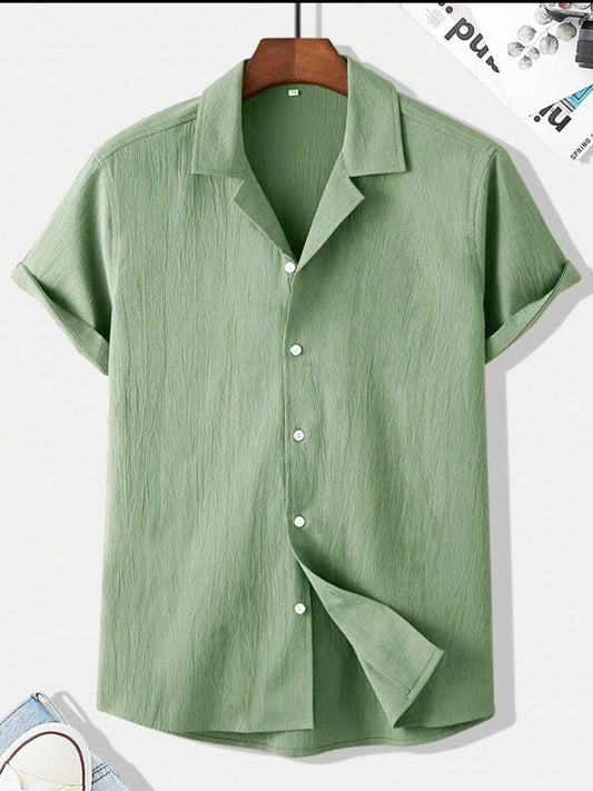 Mens Viscose Button Shirt - TTVMBS1 - Mint Green