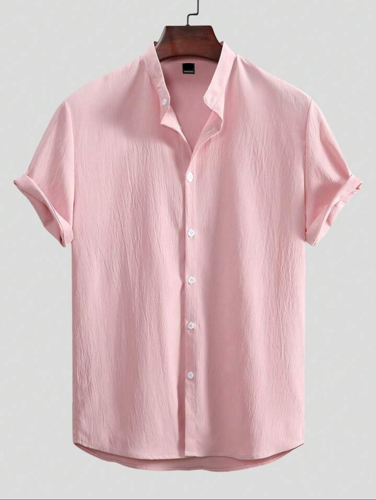 Mens Viscose Button Shirt - TTVMBS2 - Pink