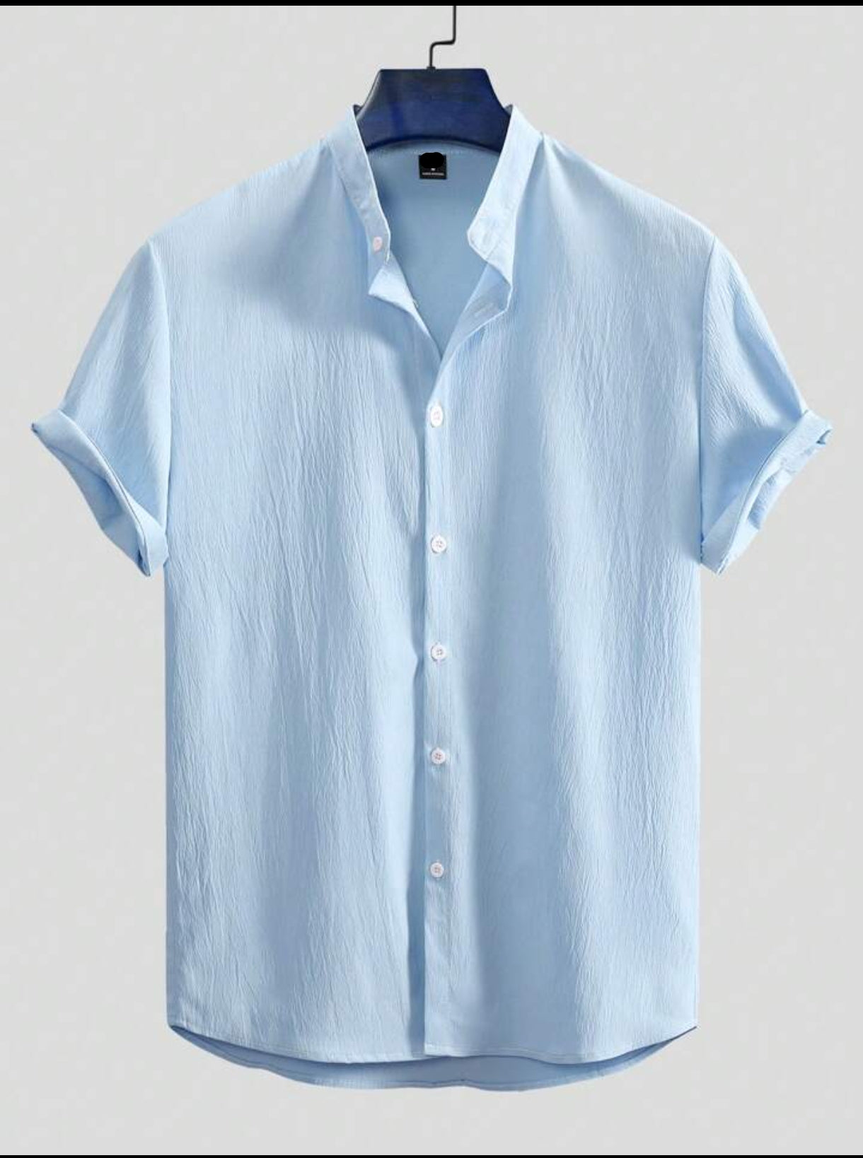 Mens Viscose Button Shirt - TTVMBS2 - Light Blue