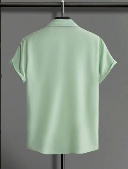 Mens Viscose Button Shirt - TTVMBS4 - Mint Green