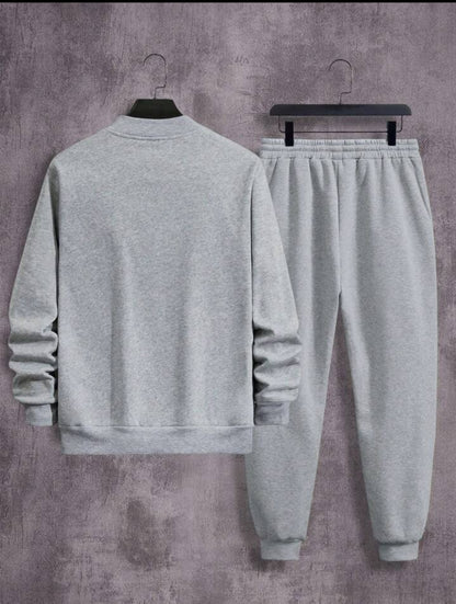 Mens Plain Bomber Jacket and Pants Set by Tee Tall - MPBOZJSET1 - Grey