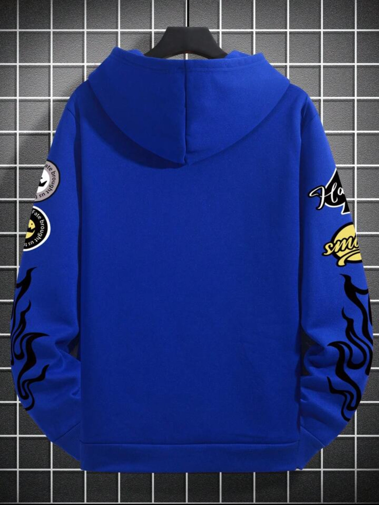 Tee Tall Mens Printed Kangaroo Hoodie TTMPKHPR20 - Royal Blue