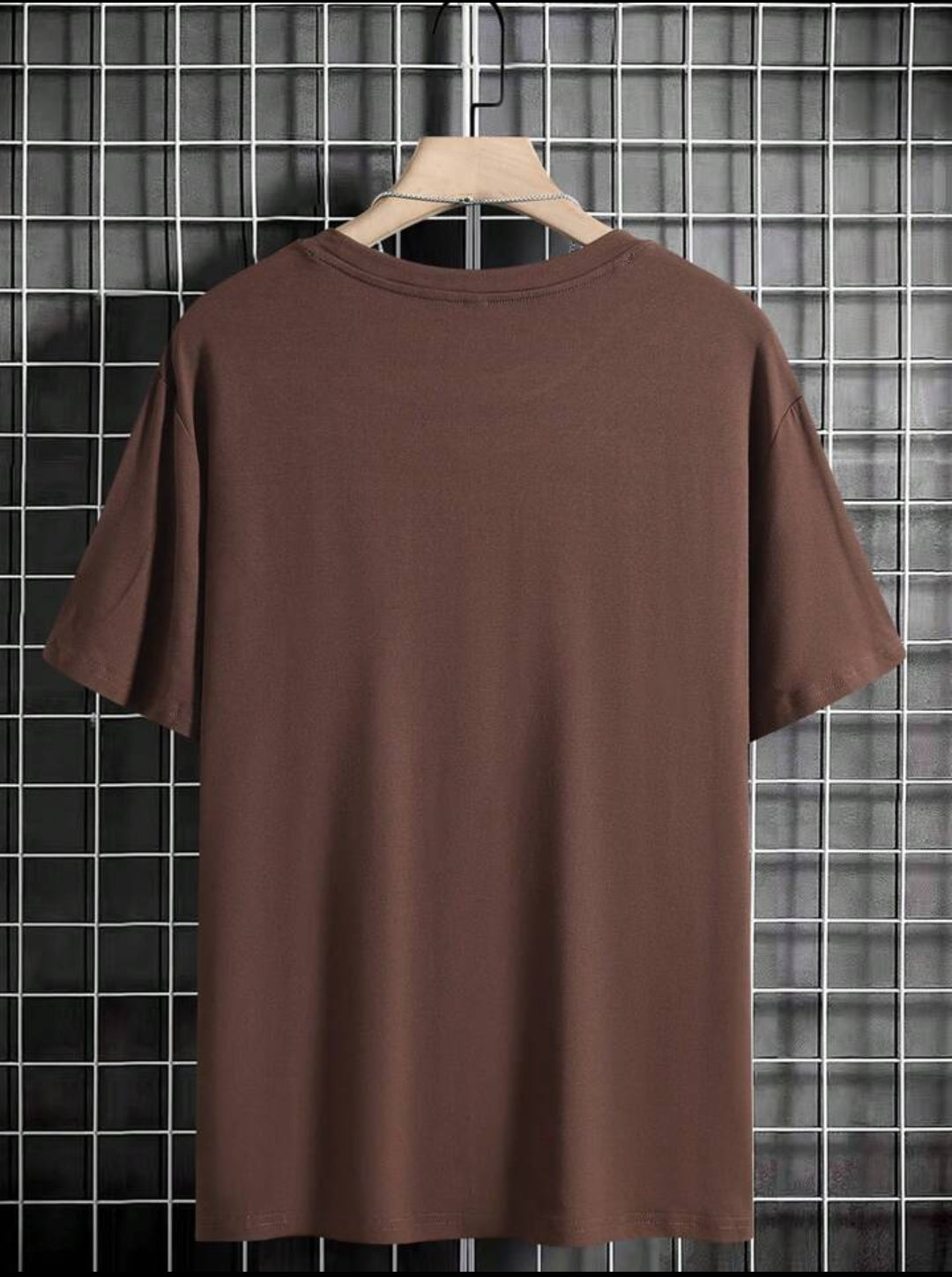 Mens Cotton Half Sleeve Round Neck T-Shirt TTHSRNTS - Brown