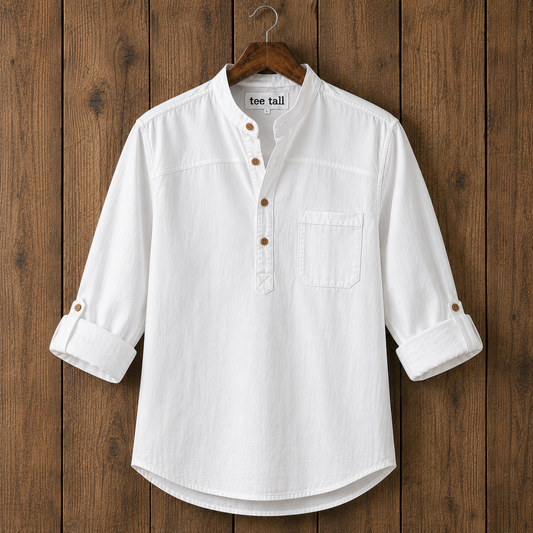 Mens  Cotton Full Sleeve Shirt TTMSK124 - White