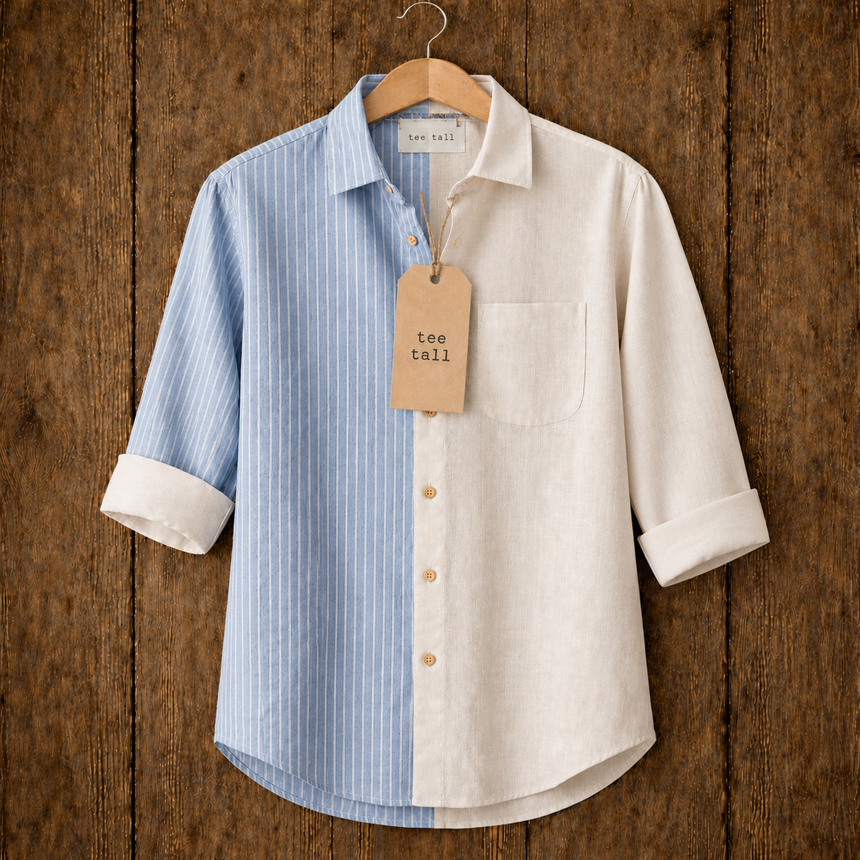 Mens Button Up Cotton Full Sleeve Shirt TTMBUS297 - Multi Color