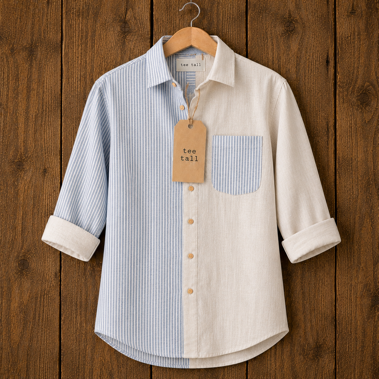 Mens Button Up Cotton Full Sleeve Shirt TTMBUS376 - Multi Color