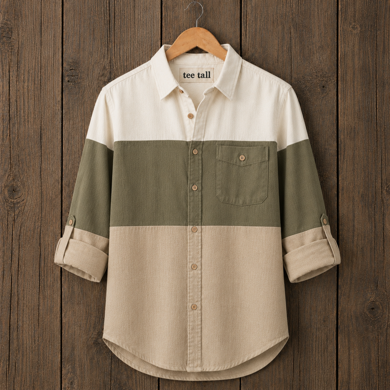 Mens Button Up Cotton Full Sleeve Shirt TTMBUS484 - Multi Color