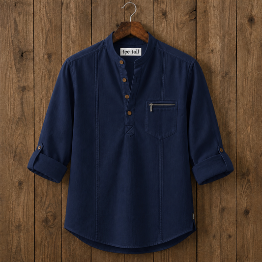 Mens  Cotton Full Sleeve Shirt TTMSK132 - Navy Blue