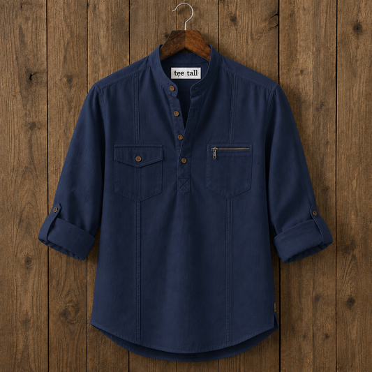 Mens  Cotton Full Sleeve Shirt TTMSK117 - Navy Blue