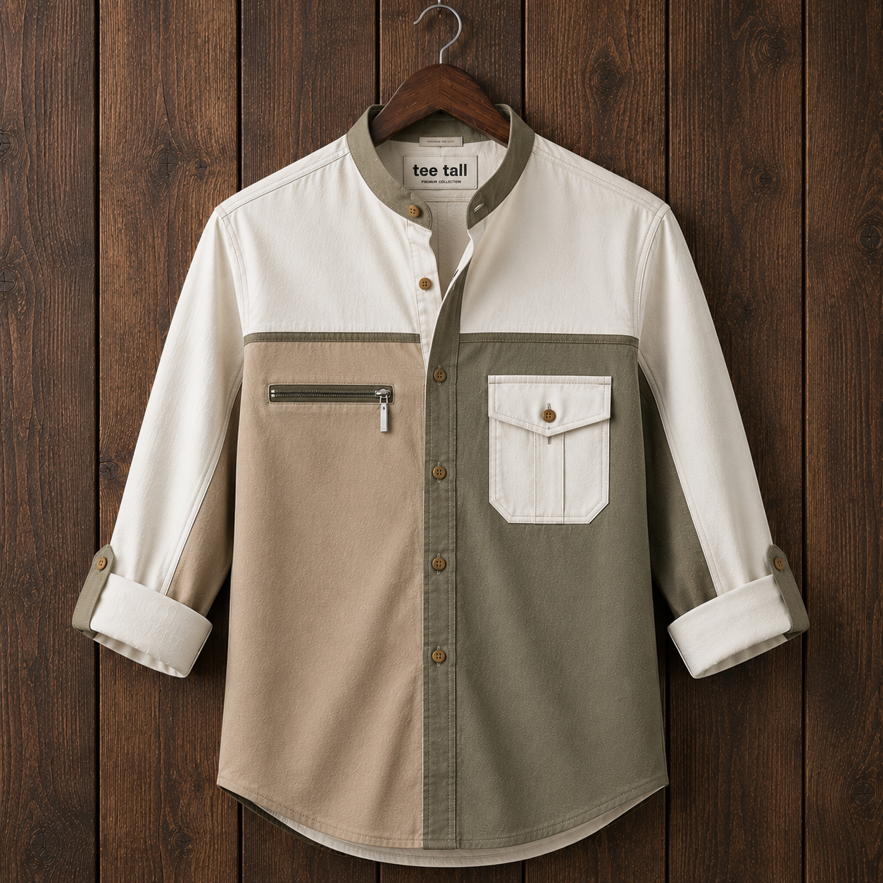 Mens Button Up Cotton Full Sleeve Shirt TTMBUS513 - Multi Color