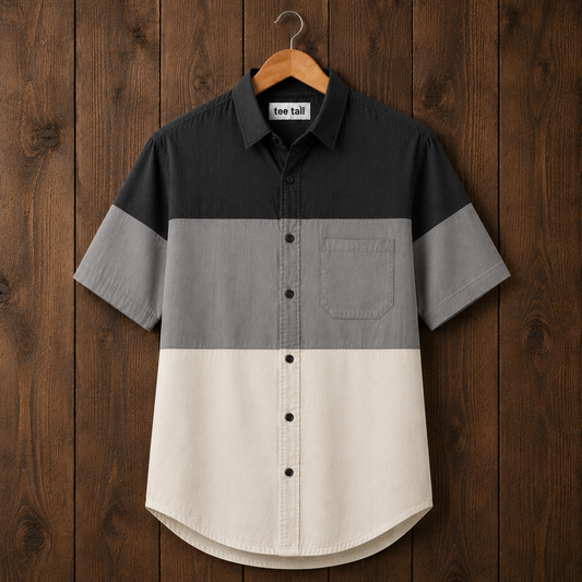 Mens Button Up Cotton Half Sleeve Shirt TTMBUS457 - Multi Color