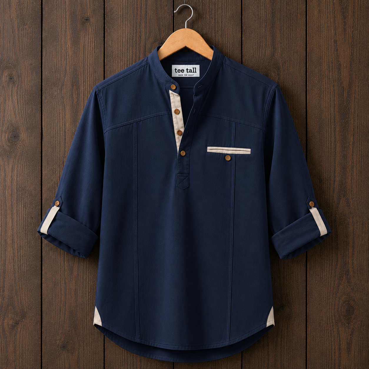 Mens  Cotton Full Sleeve Shirt TTMSK127 - Navy Blue
