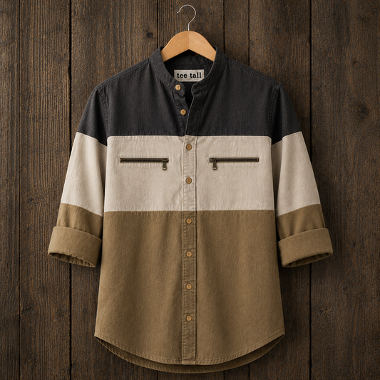 Mens Button Up Cotton Full Sleeve Shirt TTMBUS398 - Multi Color