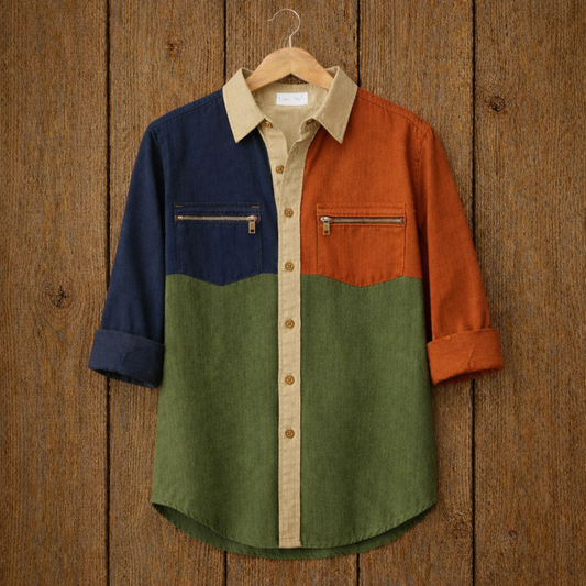 Mens Button Up Cotton Full Sleeve Shirt TTMBUS238 - Multi Color