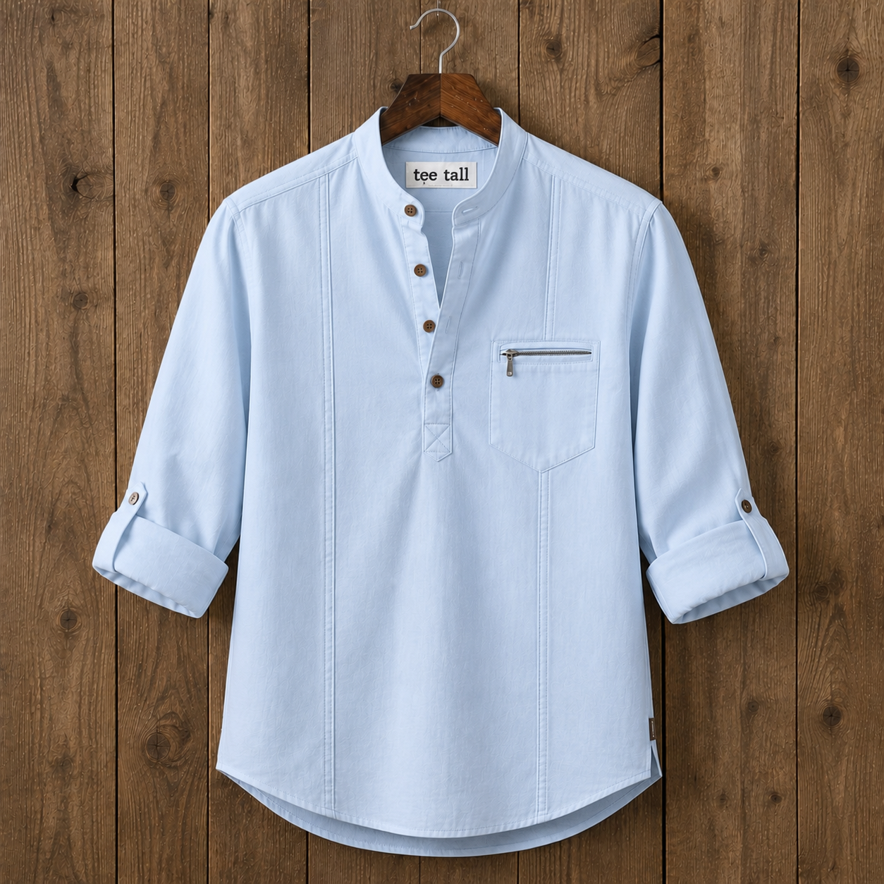 Mens  Cotton Full Sleeve Shirt TTMSK113 - Light Blue