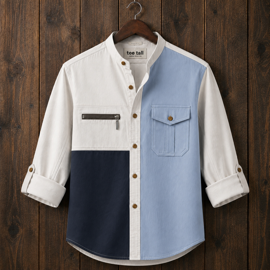 Mens Button Up Cotton Full Sleeve Shirt TTMBUS515 - Multi Color