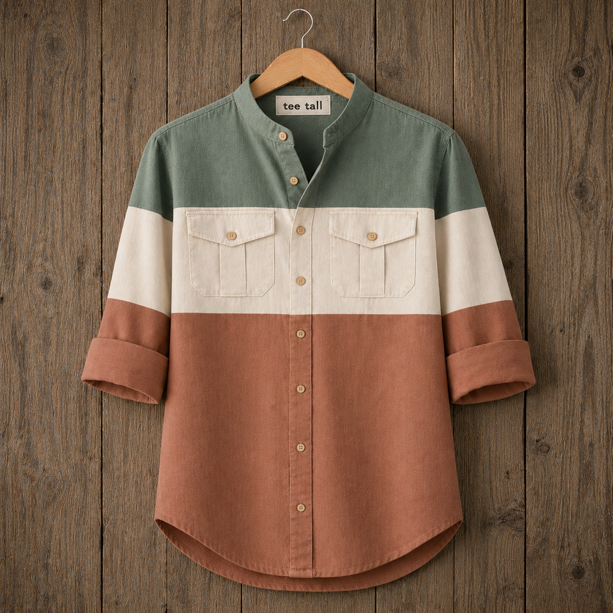Mens Button Up Cotton Full Sleeve Shirt TTMBUS355 - Multi Color