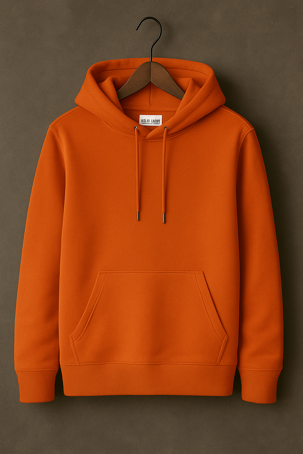 Tee Tall Mens Plain Pullover Kangaroo Hoodie - TTKPKHA - Orange