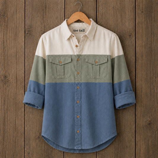 Mens Button Up Cotton Full Sleeve Shirt TTMBUS481 - Multi Color