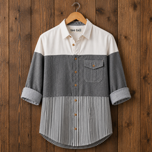 Mens Button Up Cotton Full Sleeve Shirt TTMBUS353 - Multi Color