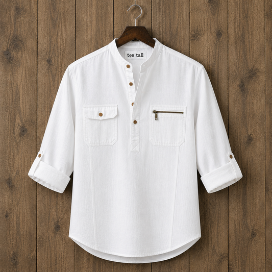 Mens  Cotton Full Sleeve Shirt TTMSK120 - White
