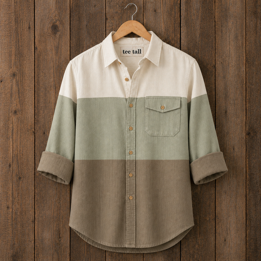 Mens Button Up Cotton Full Sleeve Shirt TTMBUS508 - Multi Color