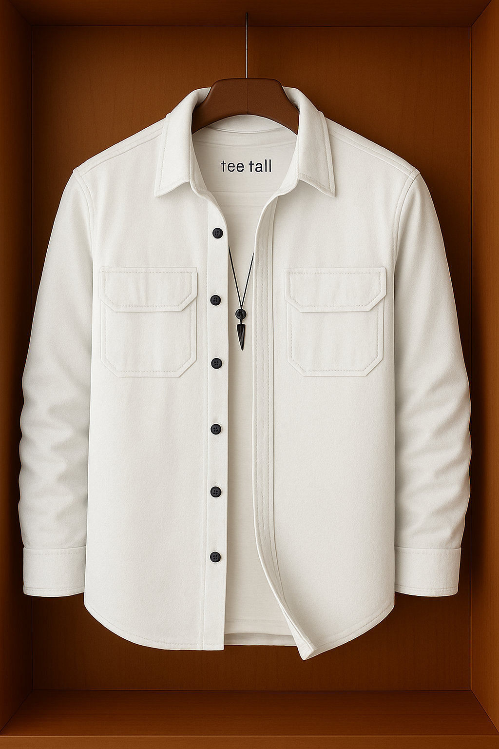 Mens Button Up Cotton Full Sleeve Shirt TTMBUS75 - White