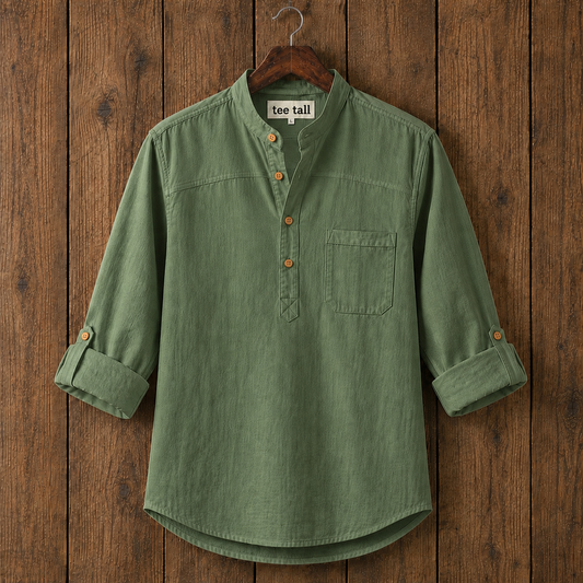 Mens  Cotton Full Sleeve Shirt TTMSK130 - Green