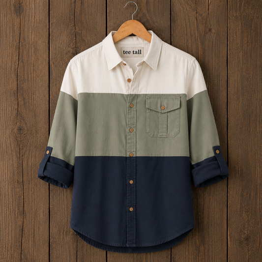 Mens Button Up Cotton Full Sleeve Shirt TTMBUS486 - Multi Color