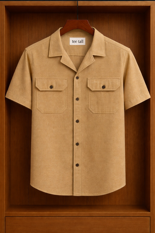 Mens Button Up Cotton Half Sleeve Shirt TTMBUS165 - Brbe