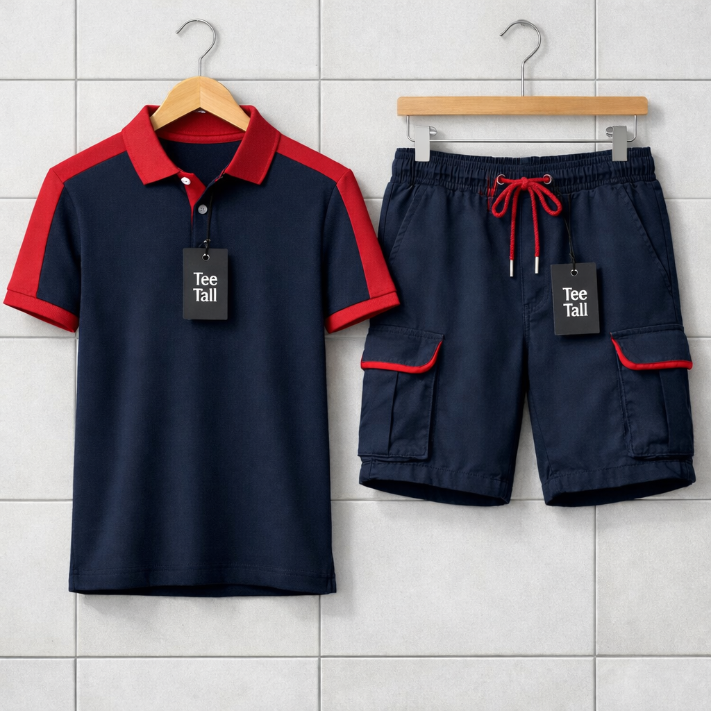 Mens Shorts + Polo Set by Tee Tall - TTMSSUMS1