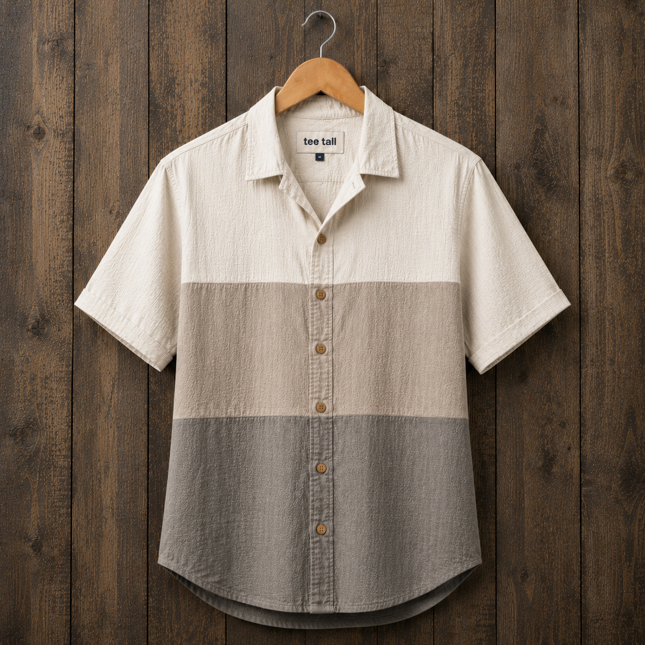 Mens Button Up Cotton Half Sleeve Shirt TTMBUS462 - Multi Color