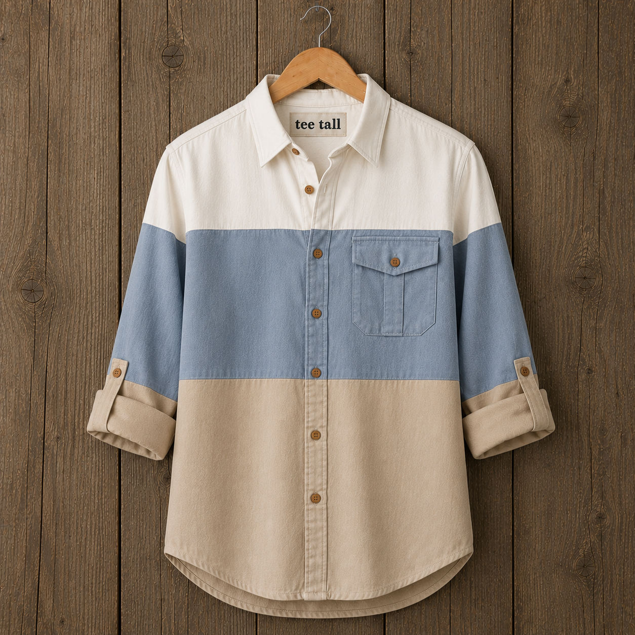 Mens Button Up Cotton Full Sleeve Shirt TTMBUS485 - Multi Color