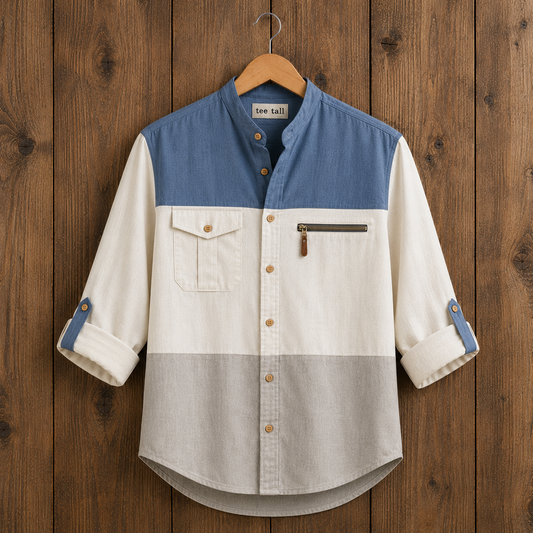 Mens Button Up Cotton Full Sleeve Shirt TTMBUS504 - Multi Color