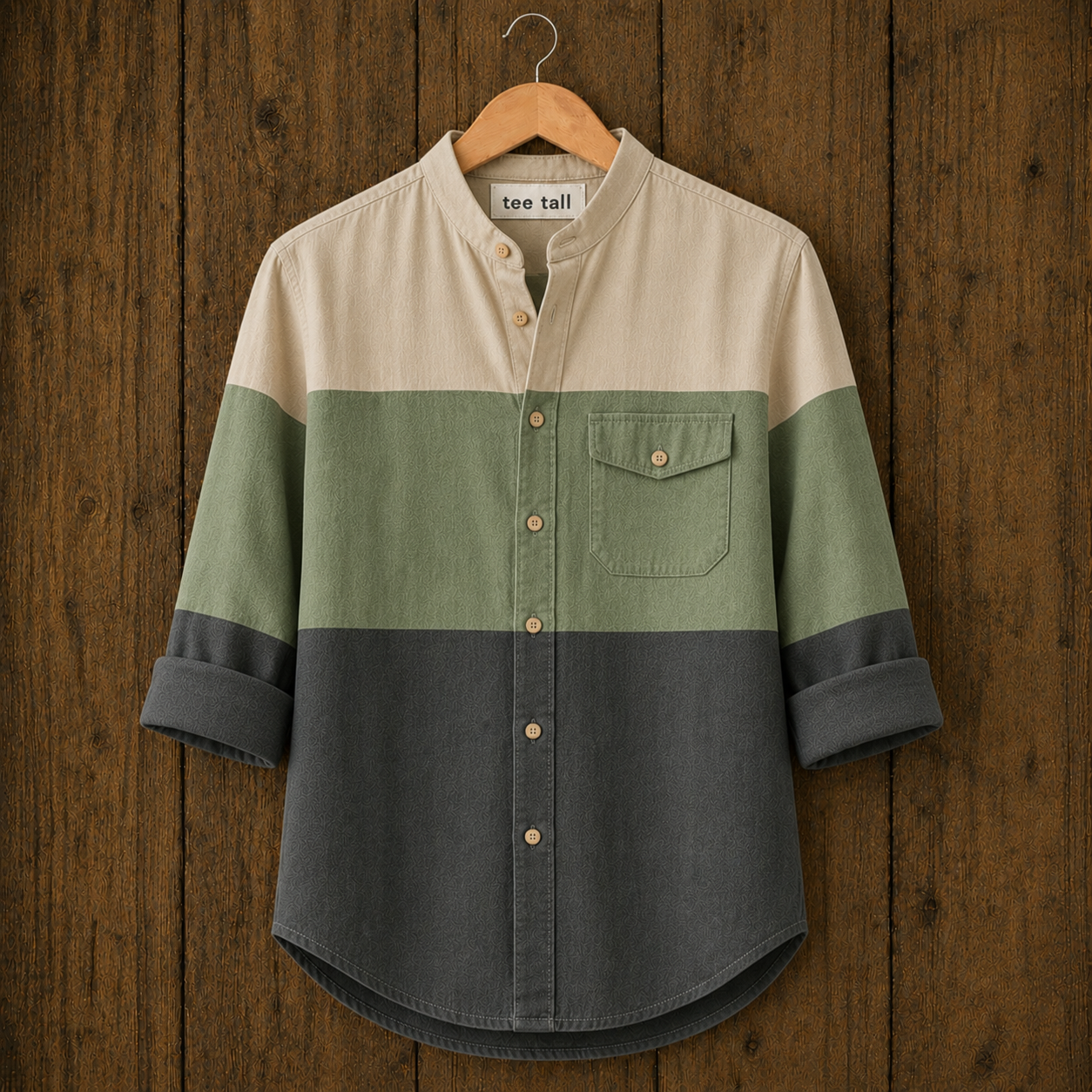 Mens Button Up Cotton Full Sleeve Shirt TTMBUS378 - Multi Color