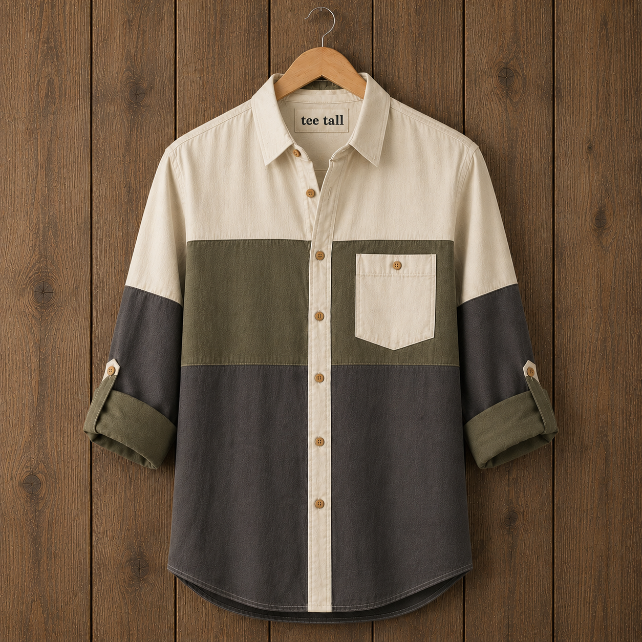Mens Button Up Cotton Full Sleeve Shirt TTMBUS506 - Multi Color