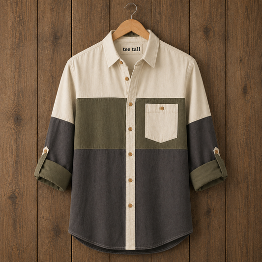 Mens Button Up Cotton Full Sleeve Shirt TTMBUS506 - Multi Color